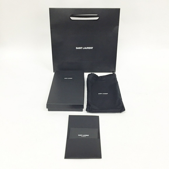 Saint Laurent Round Zip Wallet Leather Black - Picture 6 of 6